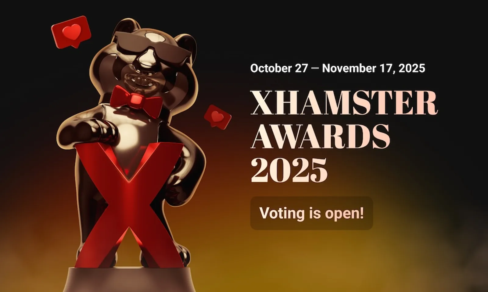 Открыто голосование на премию xHamster Awards 2025